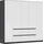 Rauch Drehtürenschrank MAINZ 226 x 210 x 54 cm Grau