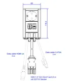 Bachmann Bachmann, ELEVATOR 1xCEE7/3 1xHDMI 1xCAT6A 90° 0,5m GST18