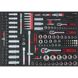 KS Tools 1/4"+3/8"+1/2" Steckschlüssel-Satz, 179-tlg. in 1/1 Systemeinlage