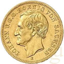 10 Mark Goldmünze Johann König von Sachsen