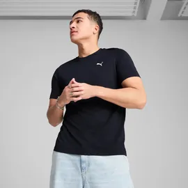 Puma Unisex ESS Small Logo Poly Tee T-Shirts, New Navy,