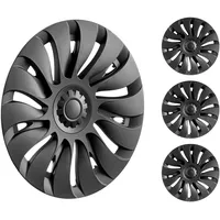 Vevor Radkappen Radnabenkappen Felgenabdeckung 2021-2023 Modell Y für 19 Zoll Rad, Radkappe mit Druckknopf & Schutzband & Ventildüsenloch, ABS- und PC-Radkappe mit hoher Steifigkeit