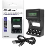 OEM Qoltec Ni-mh Akkuladegerät Typ R03 Aaa R6 Aa Lcd Usb-kabel