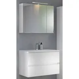 Held Möbel Waschtisch-Set 80 cm weiß/matt weiß