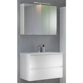 Held Möbel Waschtisch-Set 80 cm weiß/matt weiß