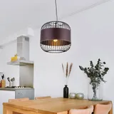 GLOBO Lederring 1-flg. H 120 cm schwarz Metall