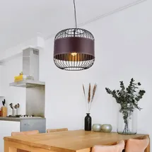 GLOBO Lederring 1-flg. H 120 cm schwarz Metall