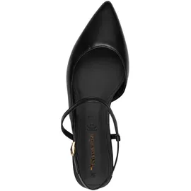 TAMARIS Damen Sling Pump mit Blockabsatz Leder, schwarz, 38