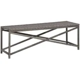 vidaXL Gartenbank 120 cm Poly Rattan Grau
