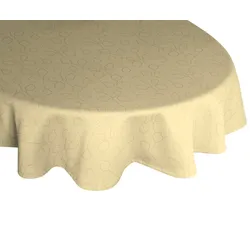 Tischdecke WIRTH "Westport" Gr. 1, beige, B:190cm L:130cm, Polyester, Tischdecken, Made in Germany, Jacquard Dekostoff, Blatt-Design, Pflegeleicht