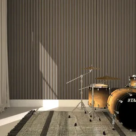 Tectake Akustikpaneel tectake Eiche dunkel 2 St. 60 x 120 x 2,1 cm