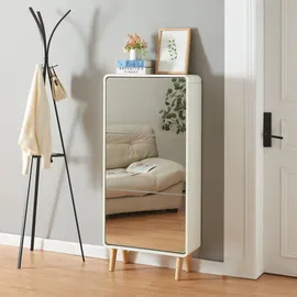 [en.casa] Aure 63 x 134 x 24 cm mit Spiegel / weiß