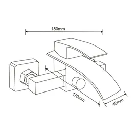 Mexen Aries R62 Wannenbatterie mit Brausegarnitur, Schwarz - 74483R62-70 - Schwarz
