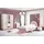JV Möbel Kinderzimmer Set Kinderbett, Nachttisch, Kommode, Kleiderschrank), Modern rosa