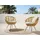 Beliani Maratea Gartenstuhl 85 x 85 x 85 cm beige/schwarz 2 St.