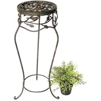 Denk Blumenhocker Metall Schwarz Rund 65 cm Blumenständer 18215
