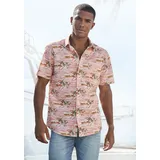 Beachtime Hawaiihemd Regular Fit Rosa / Rot XL