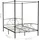 vidaXL Himmelbett 140 x 200 cm Schwarz