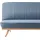 Beliani Schlafsofa Stoff 2-Sitzer Blau