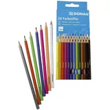 Donau Elektronik Farbstifte, 3810001, farbig sortiert, holzfrei, 24 Stück