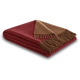 Biederlack Kuscheldecke Cashmere 150 x 200 cm Mischgewebe Rot