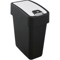 keeeper Premium Abfallbehälter mit Flip-Deckel, Soft Touch, 10 l, Magne, Graphit-Grau