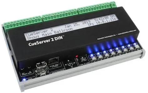 Interactive Technologies CueServer2 DIN - DIN-Rail mounted