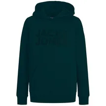 JACK & JONES Corp Logo Kapuzenpullover Deep Teal / Fit Large Print / W Deep Teal 14 Jahre