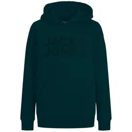 JACK & JONES Corp Logo Kapuzenpullover Deep Teal / Fit Large Print / W Deep Teal 14 Jahre