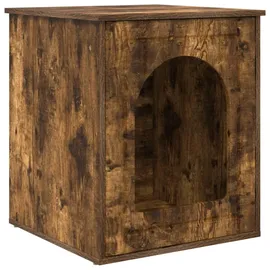 vidaXL Katzenhaus Geräucherte Eiche 53 x 52 x 62 cm Holzwerkstoff