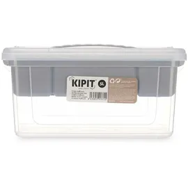 Kipit Mehrzweckbox Grau Durchsichtig Kunststoff 5 L 29,5 x 14,5 x 19,2 cm (6 Stück)