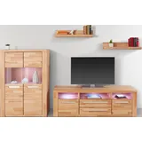 Home Affaire Wohnwand »Kolding«, (Set, 4 St.), teilmassives Holz, beige