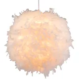GLOBO Federlampe 1-flg. 60 cm rund weiß Textil