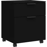 vidaXL Mobiler Aktenschrank mit Rollen Schwarz 45x38x54 cm