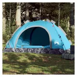 vidaXL Campingzelt 4 Personen Blau Quick Release