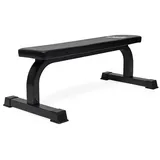 VirtuFit Flache Fitnessbank - Trainingsbank - Schwarz - Hantelbank - Krafttraining