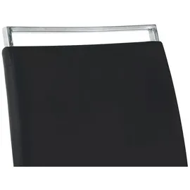 Möbilia Freischwinger Kunstleder schwarz 2er Set