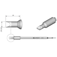 Jbc Tools C470017 Lötspitze Meißelform, gerade Spitzen-Größe 1.2 mm