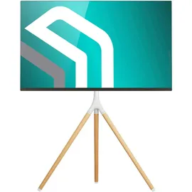 ONKRON TS1220 TV-Ständer 70-120 cm Weiß Holz