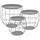 ML-Design Beistelltisch Grau Metall 43 x 40 cm