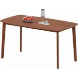 Esstisch, Landhausstil, lackierte Oberfläche, Holz, 150 x 80 cm, Braun - Braun