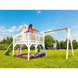 Axi Spielhaus Liam mit Doppelschaukel 1,18 m Braun - Weiß