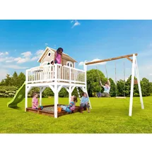 Axi Spielhaus Liam mit Doppelschaukel 1,18 m Braun - Weiß
