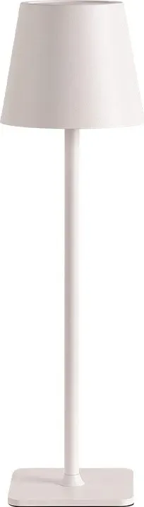 Lamphar LED-Tischlampe, kabellos, wiederaufladbar, mit Touch Control, auch für den Außenbereich geeignet, Dimmer, 3000-6000 K, Höhe 38 cm, Farbe Weiß