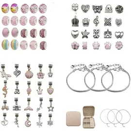 Kruzzel Schmuckset Schmuckbastelset 69 Stück 3 Armbänder 3 Halsketten