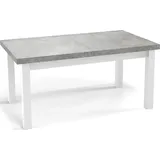 Moderner Rechteckiger Ausziehbarer Esstisch - Platzsparend - Weißen Holzbeine - 170 bis 250 cm - Hergestellt in EU - 170 x 90 cm - Grau Beton - Grau