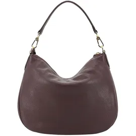 ABRO Schultertasche Leather Adria Hobo Juna S Burgundy