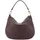 ABRO Schultertasche Leather Adria Hobo Juna S Burgundy