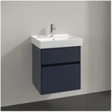 Villeroy & Boch Waschbeckenunterschrank Collaro 2 Auszüge 51 x 54,6 x 41,4 cm Marine Blue/Volcano Black