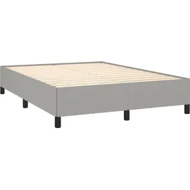 vidaXL Boxspringbett mit Matratze Hellgrau 140x200 cm Stoff